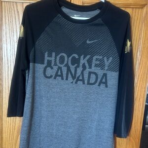 Nike Black and Gray Hockey Canada Tee